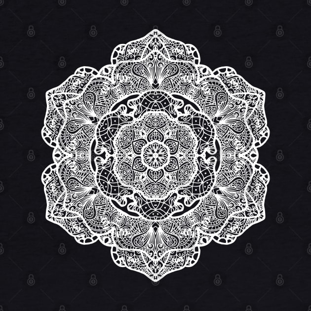 Elegant mandala - White Lace by ElviraDraat